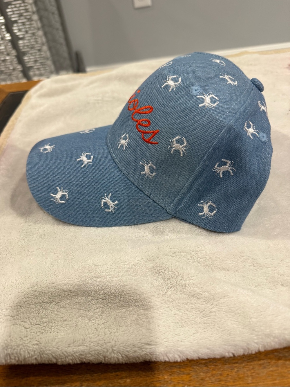 Baltimore Orioles Denim Crab Hat Cap Adjustable Strap SGA 5/10/26 New - Picture 3 of 9
